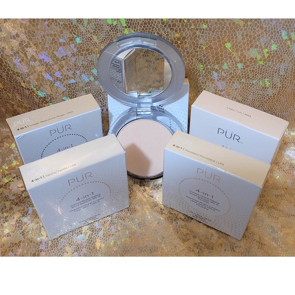 PUR 4-In-1 Pressed Powder Mineral Makeup Foundation - NEW! Plus FREE Brush! - Picture 1 of 8